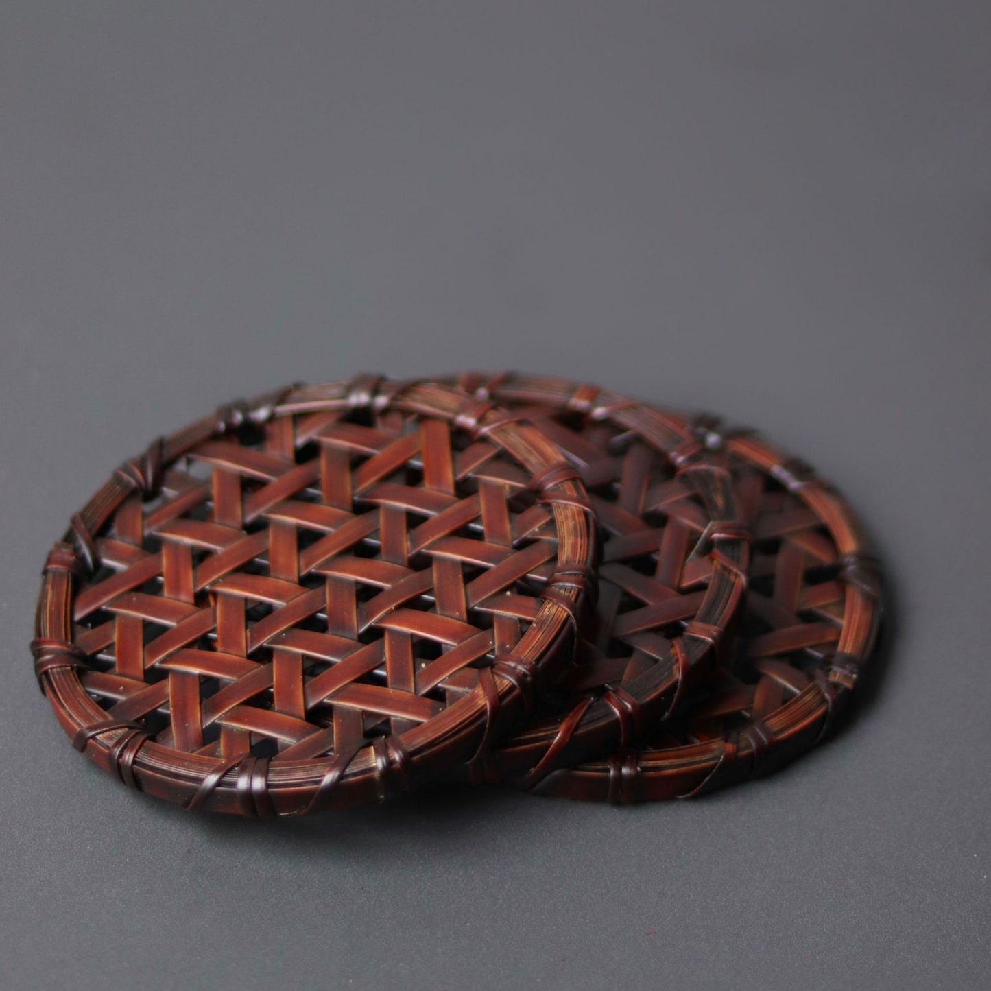 Artisanal Bamboo Coasters | Handwoven Tea Mat Set